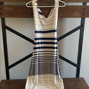 striped Maxi Dress with back detail